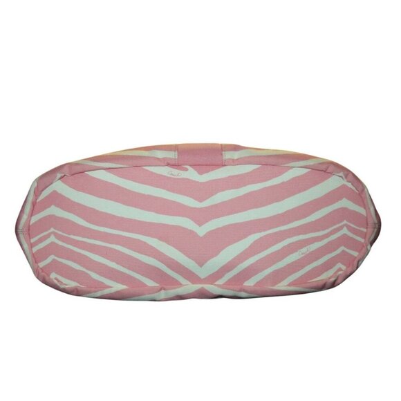 COACH Devin Tote & Peyton Long Wallet Tulle Zebra Stripe Print Cream & Pink - Picture 3 of 16
